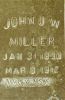 J. W. Miller gravestone
