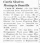 Sleeter, Curtis moving from Hopkinsville, Ky to Danville, IL - Decatur Herald 30 Nov 1937 pg 16