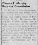 Charle E Murphy receives Commission - Sikeston Standard 28 Mar 1944 Page 1