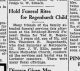 Ted R Regenhardt Obit 1 Dec 1941 SE Missourian