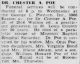 Chester A Poe Obit STL Star and Times 6 Aug 1945 Mon Pg 14