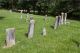 Clodfelter gravemarkers L to R: Phillip, Jemima, George F., David F., Milas, Sarah A., Leonard P., Emory