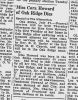 Cora Howard obit SE Missourian 27 July 1938